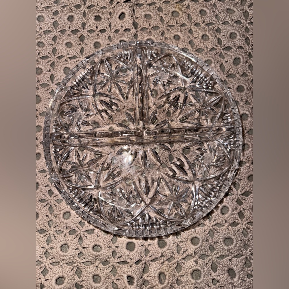Elegant Crystal Divided Dish